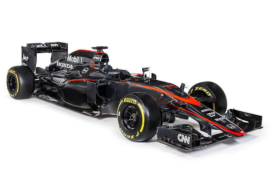 black formula 1, sports car, Formula 1, McLaren F1, 2015 HD wallpaper
