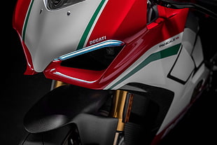 white, green, and red Ducati Panigale