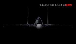 Sukhoi SU-30SM, black, airplane, Sukhoi, sukhoi Su-30 HD wallpaper