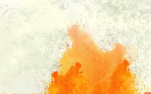 orange and white abstract painting