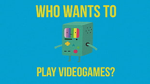 green handheld video game console illustation, Adventure Time, BMO