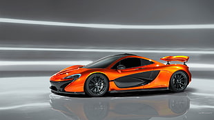 orange and black sports car, McLaren P1, McLaren, Super Car , car HD wallpaper