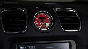 black and red car instrument cluster panel, Porsche Boxter, car