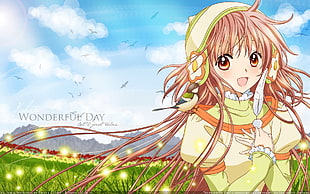 Wonderful Day female Anime character wearing yellow dress illustration