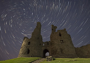 time lapse photography of stone castle