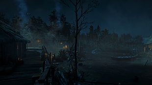 The Witcher, The Witcher 3: Wild Hunt, night, atmosphere HD wallpaper