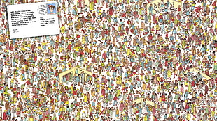 illustration of people, Waldo, puzzles