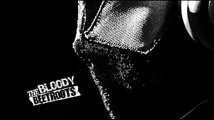 black and white Victoria's Secret textile, Bloody Beetroots