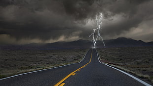 freeway struck by lightning