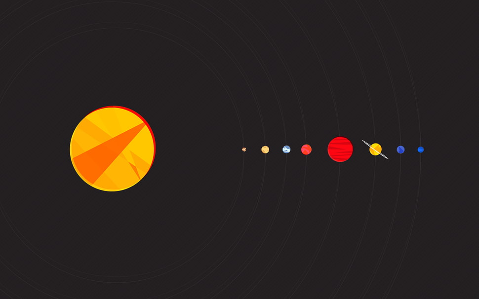 planets and sun wallpaper HD wallpaper