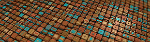 brown and blue circuit board, pattern, abstract, procedural generation, 3D HD wallpaper