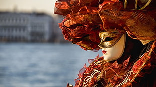 shallow focus of Masquerade themed costume