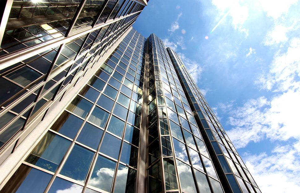 glass framed building during daytime, essen HD wallpaper