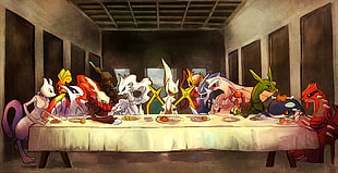 character The Last Supper painting HD wallpaper