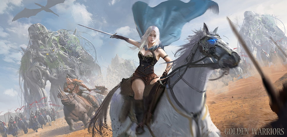 fantasy art, warrior HD wallpaper