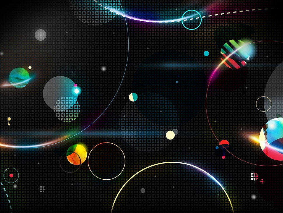 black, blue, and yellow digital wallpaper HD wallpaper
