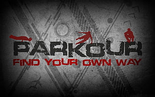Parkour Find your own way logo HD wallpaper