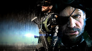Big Boss from Metal Gear, video games, Metal Gear Solid V: Ground Zeroes, Big Boss, collage HD wallpaper