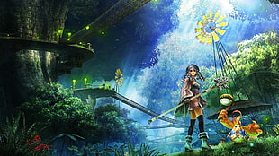 female animated character digital wallpaper, Xenoblade Chronicles
