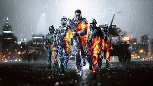 shooting game poster, Battlefield 4