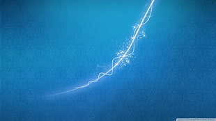 white and blue lightning artwork, abstract