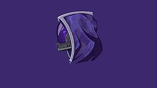 purple helmet with cover illustration