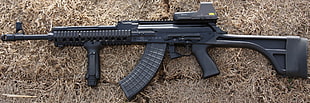 black assault rifle, gun, VEPR HD wallpaper