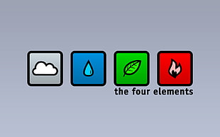 the four elements wallpaper, four elements, minimalism, graphic design HD wallpaper