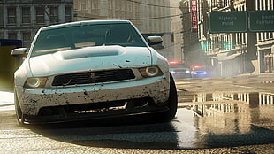 white car, car, video games, Need for Speed: Most Wanted (2012 video game) HD wallpaper