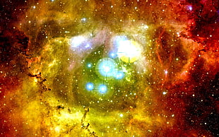 photo of nebula gas and star constellation HD wallpaper