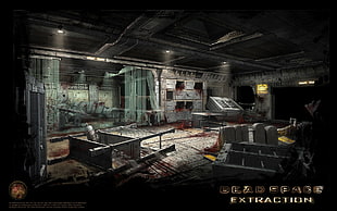 abandoned place with dead space text overlay, Dead Space, Dead Space: Extraction HD wallpaper