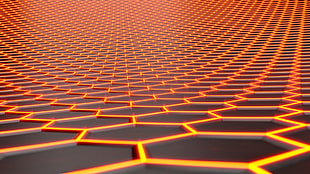 orange and gray 3D wallpaper HD wallpaper