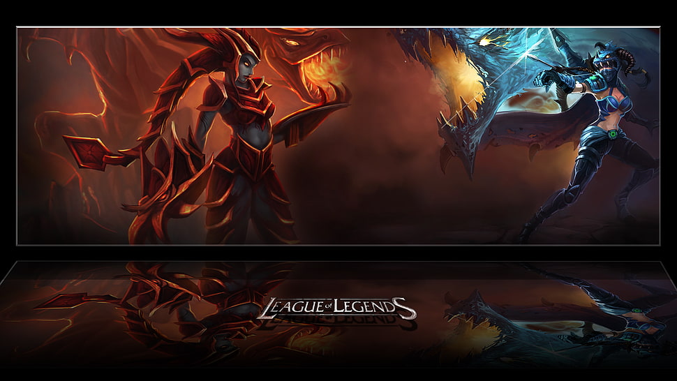 League Of Legends Shivana and Vayne wallpaper, League of Legends, Shyvana, Vayne (League of Legends) HD wallpaper