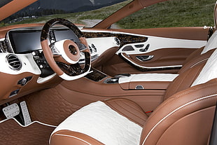 brown. white, vehicle interior