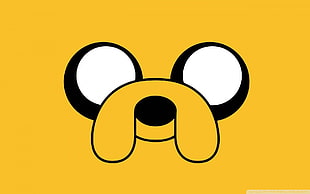 black and yellow emoji illustration, yellow, dog, Jake, Adventure Time