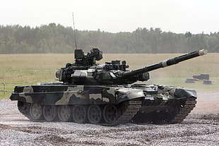black and grey battle tank, tank, T-90, vehicle, military