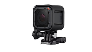 black GoPro action camera