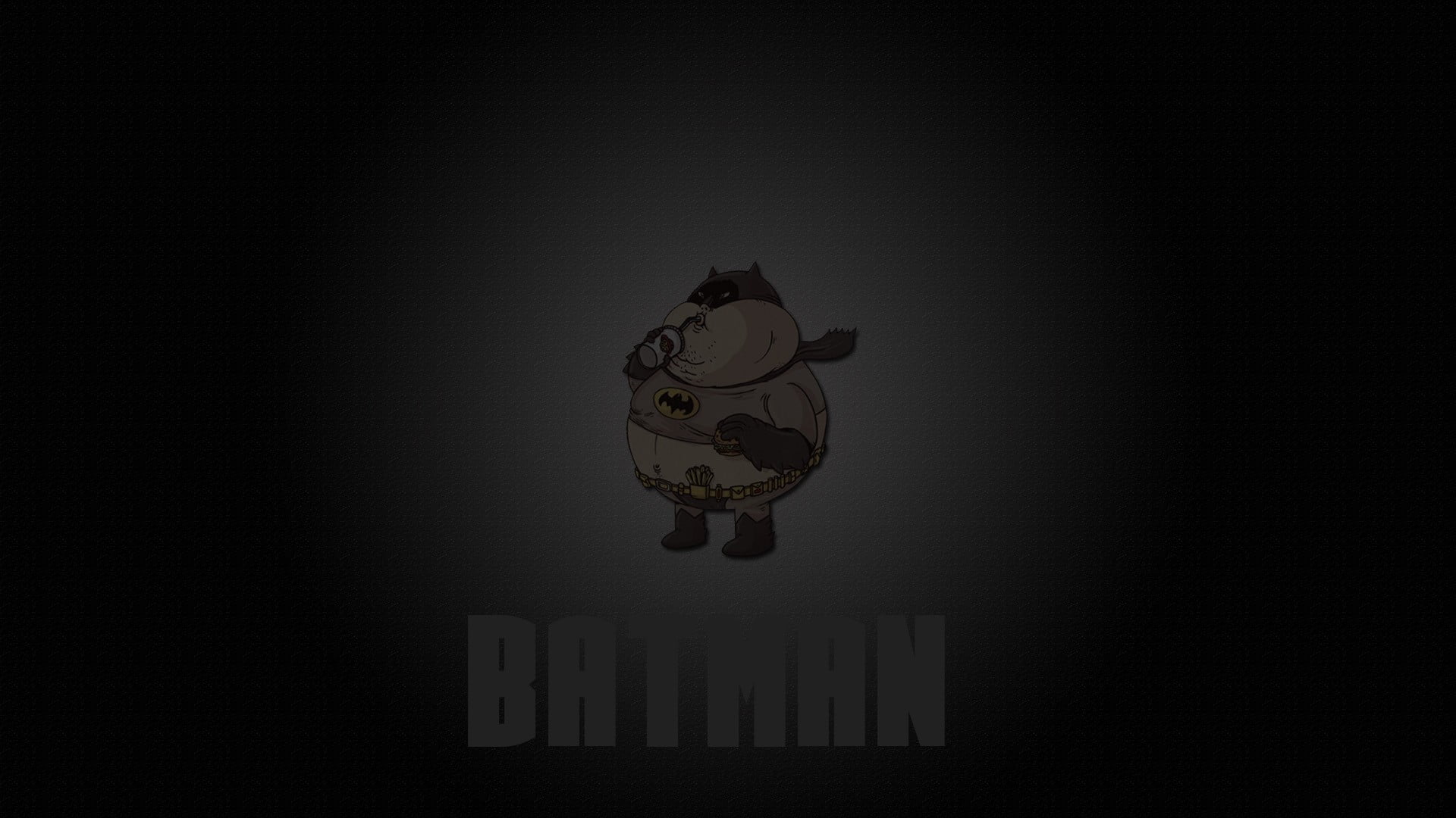 fat Batman poster, Batman, simple background, simple, minimalism