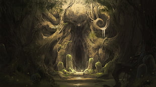 brown and green tree photo, fantasy art, artwork, World of Warcraft, World of Warcraft: Tides of Doom