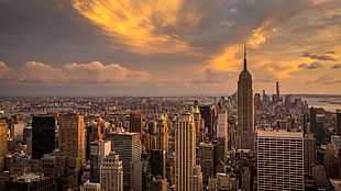 aerial photo of New York city
