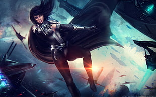 female game graphic wallpaper, superheroines HD wallpaper