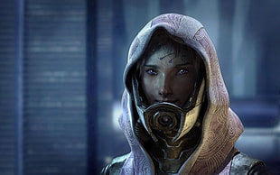 female game character digital wallpaper