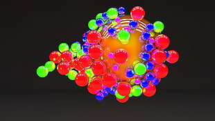 red, blue, and green ball vector art, artwork