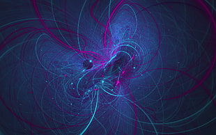 purple and blue abstract painting, fractal, digital art, abstract