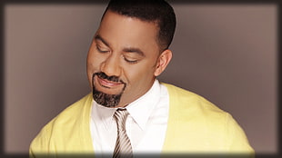men's yellow and white dress shirt