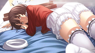 anime girl illustration HD wallpaper