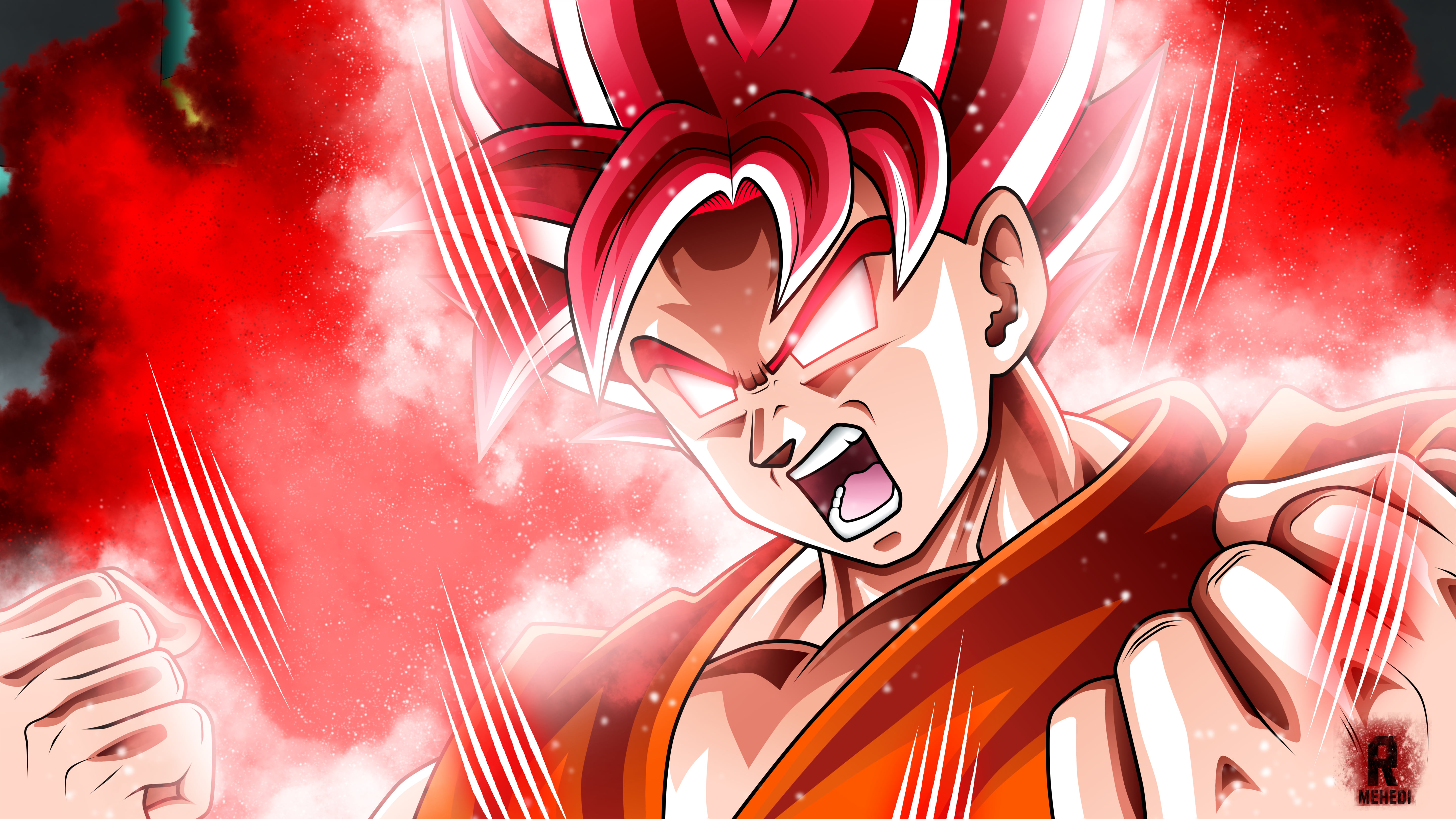 Goku from Dragonball, Dragon Ball Super, Son Goku, Super Saiyan God