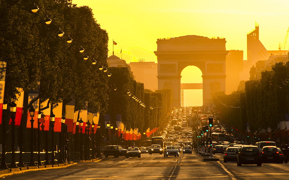Arc de Triumph, Paris, photography, urban, city, cityscape HD wallpaper