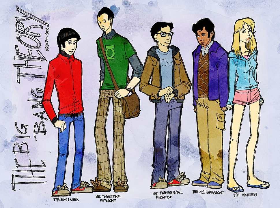 The Big Bang Theory sketch, The Big Bang Theory HD wallpaper