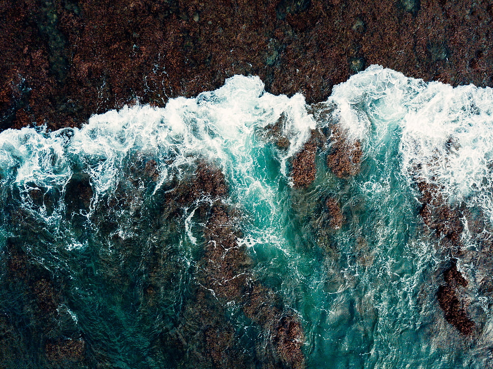 sea waves, Sea, Surf, Shore HD wallpaper